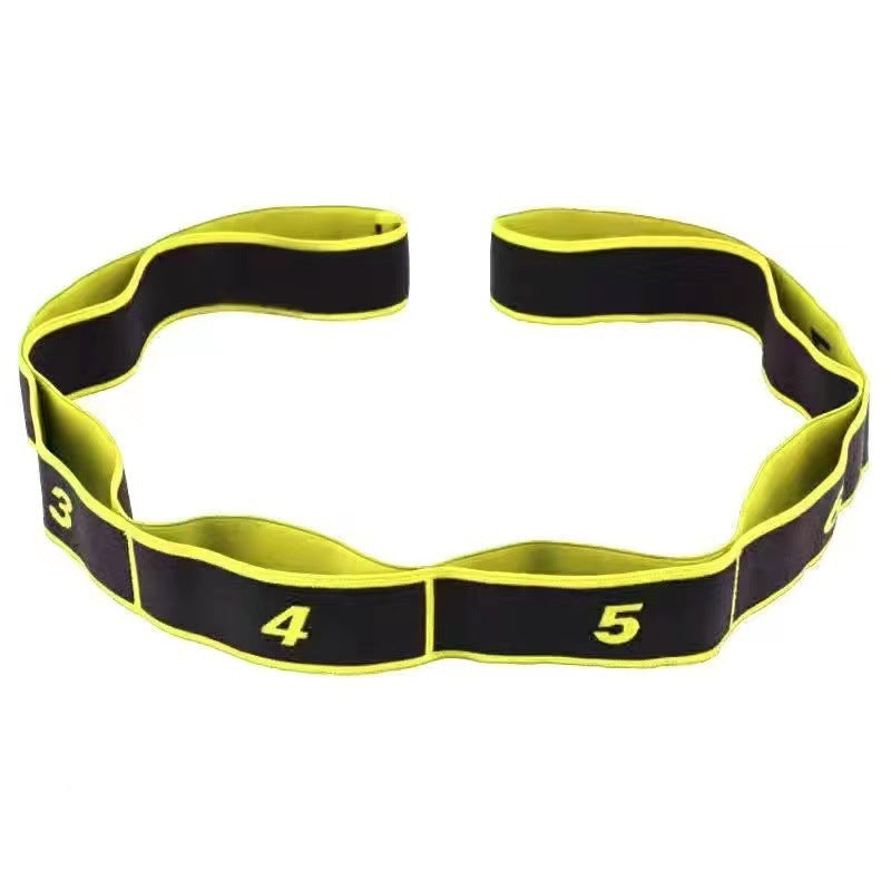 Yellow 3 Pack Multi-Loop Yoga Stretching Strap with Numbered Sections 90cm Elastic Resistance Band for Dance V888-ELOSUNG43053