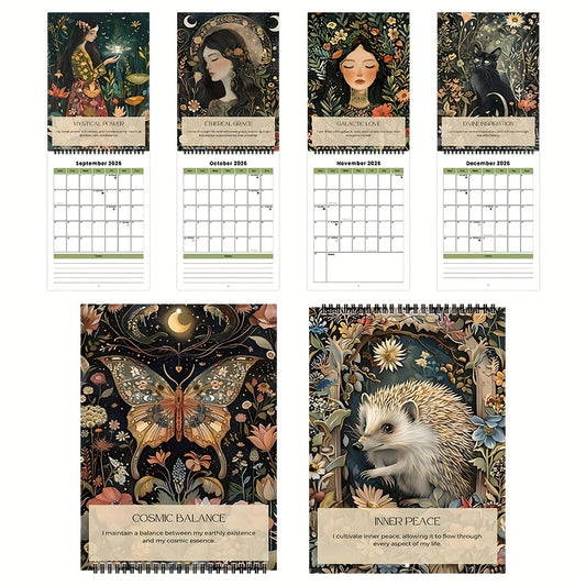 Mindfulness Magic 2026 Wall Calendar 28.5 x 21 cm - Funny and Inspirational Designs for Home, Office, or Gift V888-ELOSUNG43089