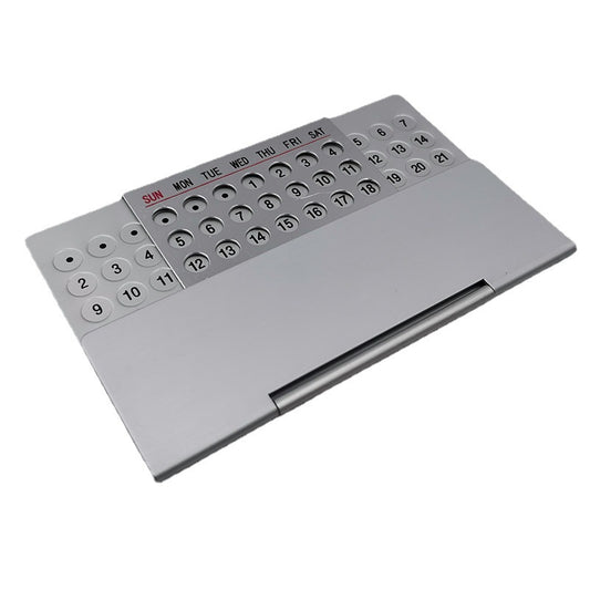 2-PCS Ultra-Thin Metal Desk Calendar - Durable Aluminum Perpetual Calendar for Office or Home Use in Australia V888-ELOSUNG43091