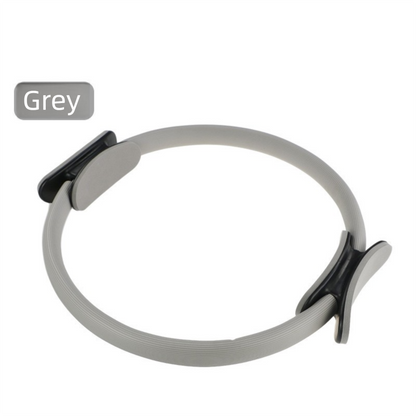 Grey Pilates Ring Exercise Tool - High-Elasticity Yoga Ring for Core Strength, Postpartum Recovery, Glute V888-ELOSUNG43115