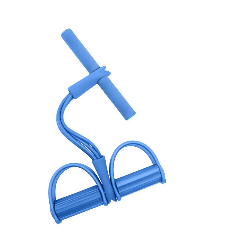 Blue Home Multi-Function Foot Pedal Resistance Trainer - 4-Strand Elastic Pull Rope for Abdominal Exercise, V888-ELOSUNG43122