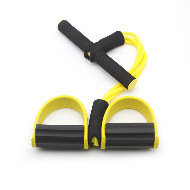 Yellow Home Multi-Function Foot Pedal Resistance Trainer - 4-Strand Elastic Pull Rope for Abdominal Exercise, V888-ELOSUNG43124