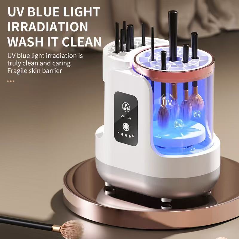 Automatic Electric Makeup Brush Cleaner with UV Sterilization & Fast Drying - Rechargeable, One-Touch V888-ELOSUNG43151