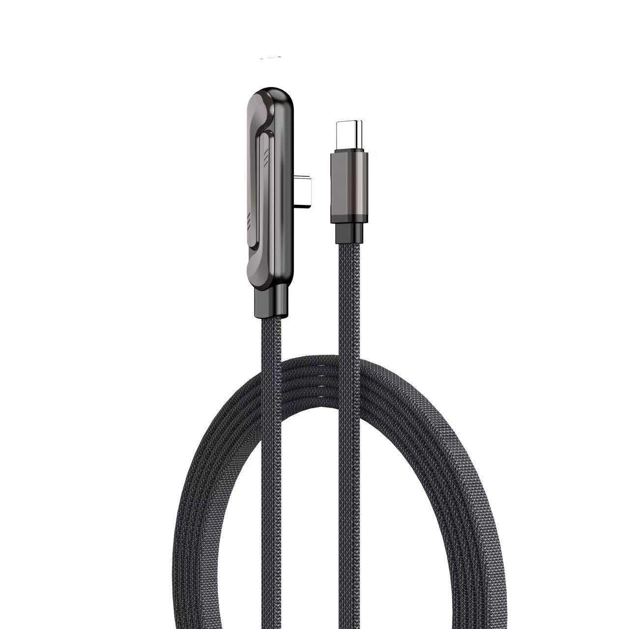 240W USB-C to USB-C Fast Charging Cable with Integrated Folding Phone Stand and 90 Degree Elbow for Mobile V888-ELOSUNG43155