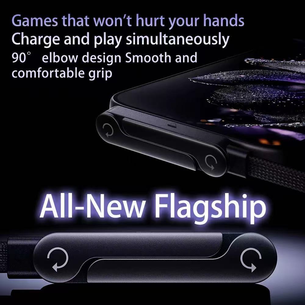240W USB-C to USB-C Fast Charging Cable with Integrated Folding Phone Stand and 90 Degree Elbow for Mobile V888-ELOSUNG43155