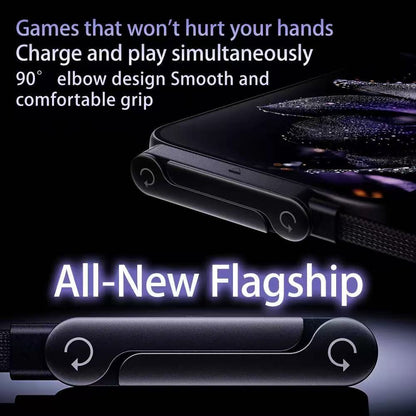 240W USB-C to USB-C Fast Charging Cable with Integrated Folding Phone Stand and 90 Degree Elbow for Mobile V888-ELOSUNG43155