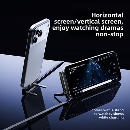 240W USB-C to USB-C Fast Charging Cable with Integrated Folding Phone Stand and 90 Degree Elbow for Mobile V888-ELOSUNG43155