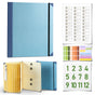 Blue Important Document Organizer Folder with 10 Manila Envelopes and Acid-Free Paper for Home Office Estate V888-ELOSUNG43163