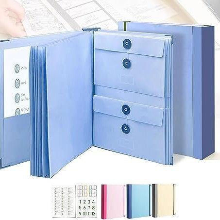 Pink Important Document Organizer Folder with 10 Manila Envelopes and Acid-Free Paper for Home Office Estate V888-ELOSUNG43165