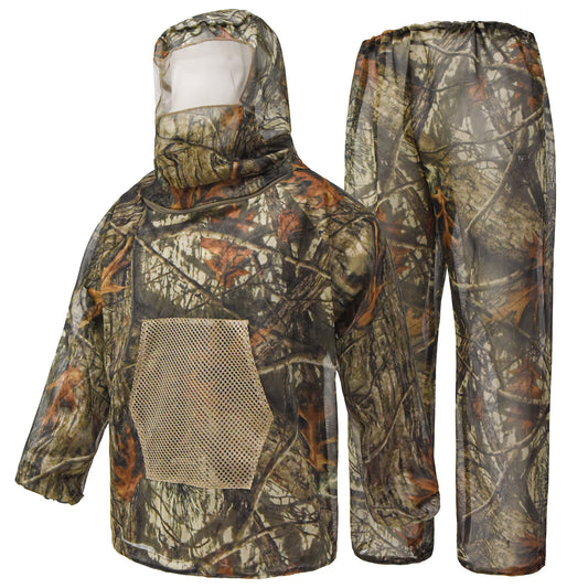 Legendary Ancient Tree Camouflage 2.0 Camouflage Mosquito Repellent Suit Ultra-Fine Mesh Hooded Ghillie Suit V888-ELOSUNG43196