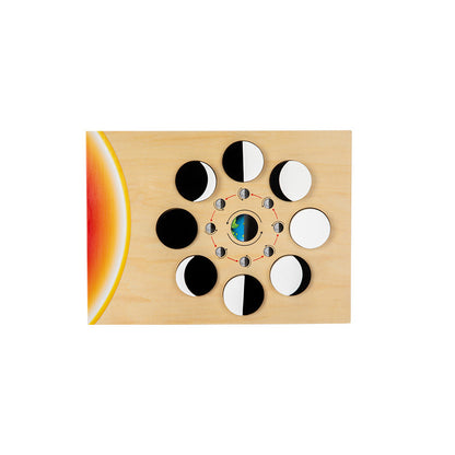 Lunar phase change 0.45 Educational Wooden Cognitive Matching Puzzle Toy for Kids Early Learning and Fine V888-ELOSUNG43233