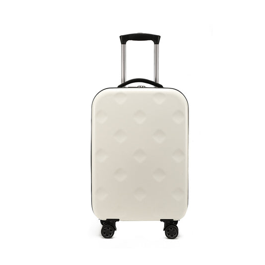 Beige 20 Inch Foldable Carry-on Suitcase with 360 Spinner Wheels and Combination Lock, Lightweight Space V888-ELOSUNG43250