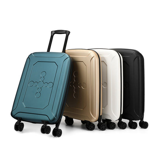 Black 20 Inch Foldable Carry-on Suitcase Ultra Lightweight 2.1kg Hard Shell Luggage with 360 Spinner Wheels V888-ELOSUNG43256