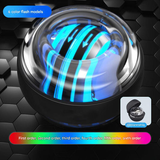 Black LED Gyro Ball Wrist Power Trainer with Digital Counter and Auto-Start Zinc Alloy Core for Grip Strength V888-ELOSUNG43269