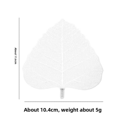 5-PCS Silver 304 Stainless Steel Bodhi Leaf Tea Strainer Creative Fine Mesh Tea Filter Infuser for Loose Leaf V888-ELOSUNG43278