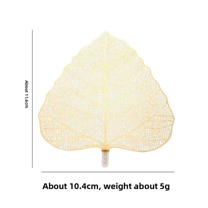 5-PCS Golden 304 Stainless Steel Bodhi Leaf Tea Strainer Creative Fine Mesh Tea Filter Infuser for Loose Leaf V888-ELOSUNG43279