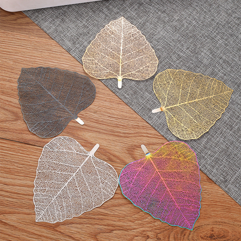 5-PCS Black 304 Stainless Steel Bodhi Leaf Tea Strainer Creative Fine Mesh Tea Filter Infuser for Loose Leaf V888-ELOSUNG43280