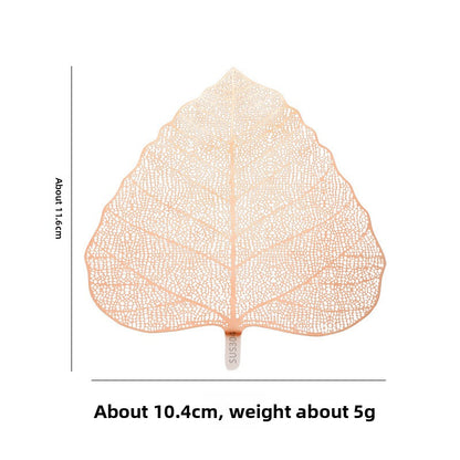 5-PCS Rose gold 304 Stainless Steel Bodhi Leaf Tea Strainer Creative Fine Mesh Tea Filter Infuser for Loose V888-ELOSUNG43281