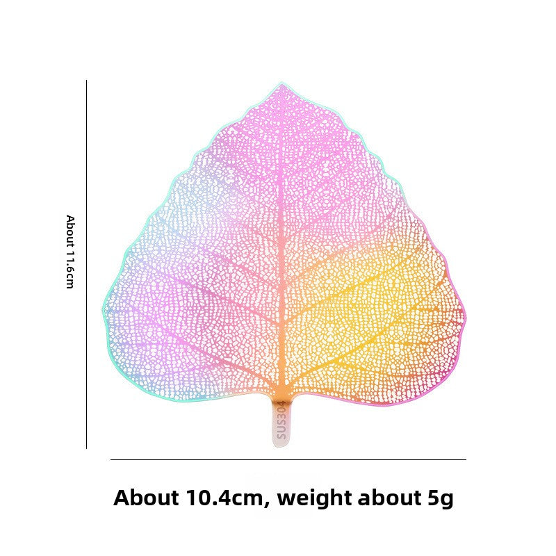 5-PCS Iridescent 304 Stainless Steel Bodhi Leaf Tea Strainer Creative Fine Mesh Tea Filter Infuser for Loose V888-ELOSUNG43282