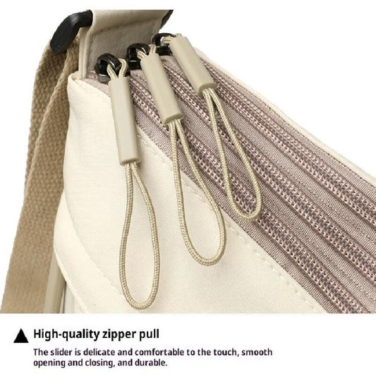 Black Women Lightweight Nylon Crossbody Bag with Multiple Pockets Compact Shoulder Bag for Travel and Daily V888-ELOSUNG43302