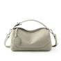 Beige Women Genuine First Layer Cowhide Boston Bag Fashionable Handheld Crossbody Shoulder Bag with 115cm V888-ELOSUNG43330