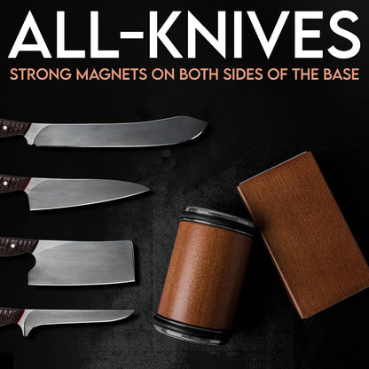 Black Rolling Knife Sharpener Set with Diamond Discs and Magnetic Base 15 and 20 Degree Angles for Precision V888-ELOSUNG43352