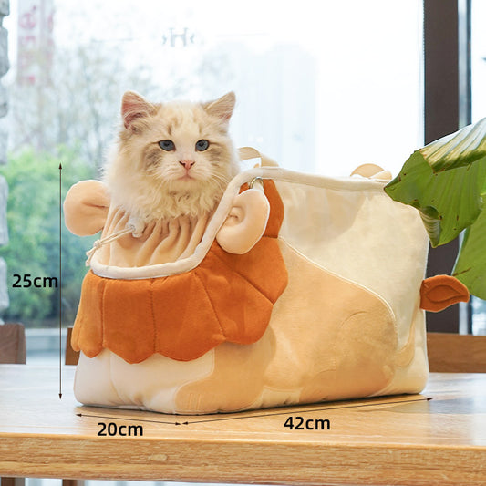Lion Shape Pet Carrier Bag Large Capacity Breathable Mesh Adjustable Opening Portable Handheld Shoulder V888-ELOSUNG43365