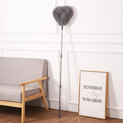 Grey Long Handle Ceiling Fan Duster with Hollow Microfiber Head and Extendable Stainless Steel Pole for High V888-ELOSUNG43372