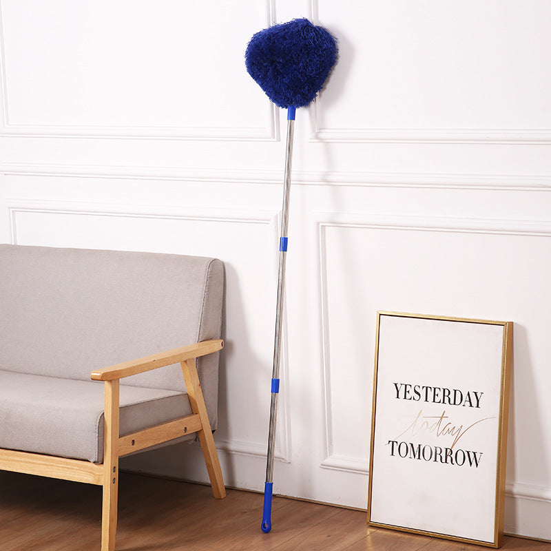Royal blue Long Handle Ceiling Fan Duster with Hollow Microfiber Head and Extendable Stainless Steel Pole for V888-ELOSUNG43376