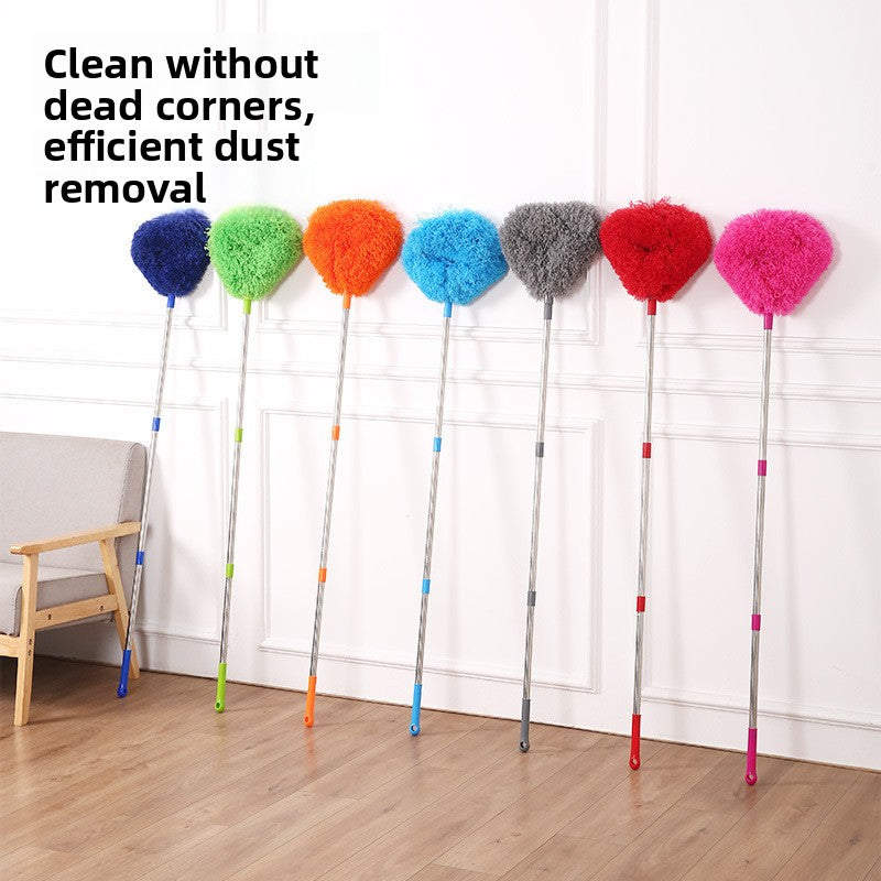 Orange Long Handle Ceiling Fan Duster with Hollow Microfiber Head and Extendable Stainless Steel Pole for V888-ELOSUNG43377