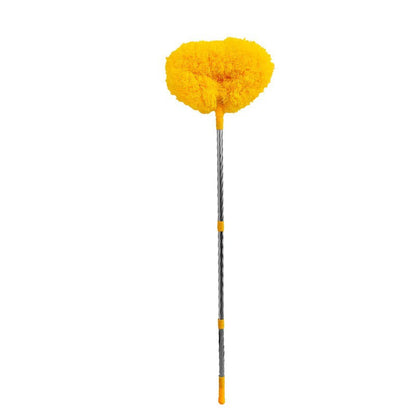 Yellow Long Handle Ceiling Fan Duster with Hollow Microfiber Head and Extendable Stainless Steel Pole for V888-ELOSUNG43378