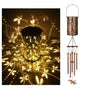 Dragonfly Solar Wind Chime Lantern with Iron Art Projection Waterproof Decorative Light for Garden and Local V888-ELOSUNG43382