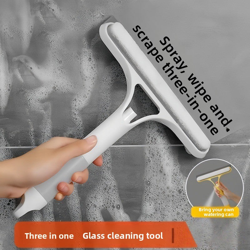2-PCS Blue 3-in-1 Window Squeegee with Built-in Spray Bottle and TPR Scraper for Glass and Car Windshields V888-ELOSUNG43384