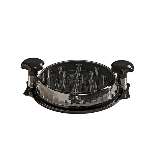 Black Manual Meat Shredder with Transparent Lid and 360 Degree Rotation for Kitchen Quick Meal Prep V888-ELOSUNG43402