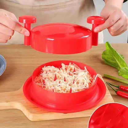 Red Manual Meat Shredder with Spiked Interior for Quick Chicken Separation Professional Rotating Tool for V888-ELOSUNG43406