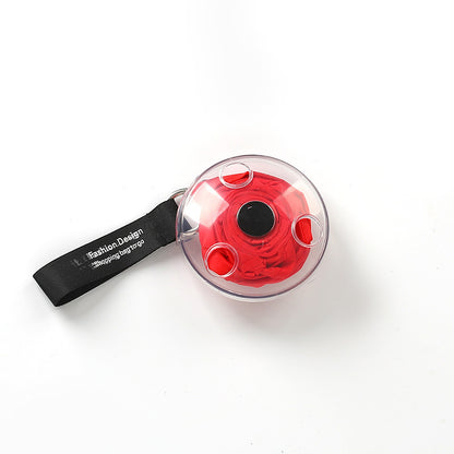 2-PCS Red Compact Retractable Shopping Bag with Durable Nylon and ABS Plastic Disc Design for Everyday Use V888-ELOSUNG43419