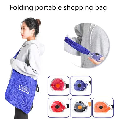 2-PCS Red Compact Retractable Shopping Bag with Durable Nylon and ABS Plastic Disc Design for Everyday Use V888-ELOSUNG43419