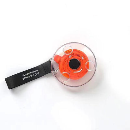 2-PCS Orange Compact Retractable Shopping Bag with Durable Nylon and ABS Plastic Disc Design for Everyday Use V888-ELOSUNG43421