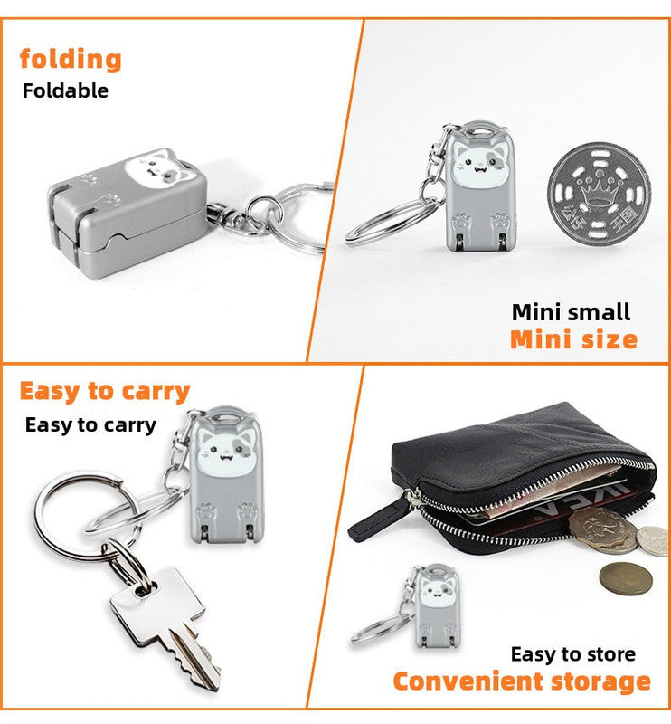 Small backpack style gun black Compact Folding Nail Clippers with Stainless Steel Blade and Keychain Design V888-ELOSUNG43423