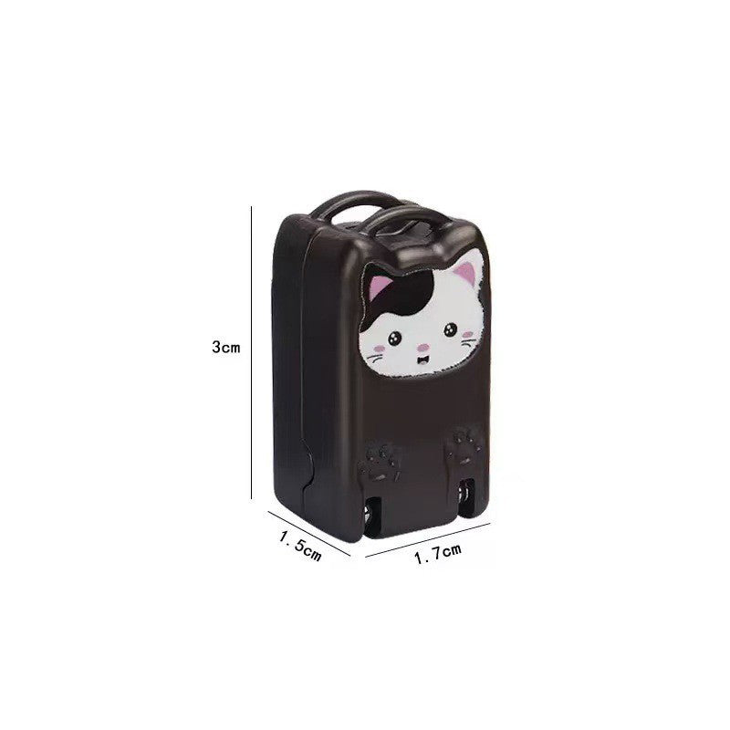 Mini Cat Design Black Compact Folding Nail Clippers with Stainless Steel Blade and Keychain Design for Daily V888-ELOSUNG43426