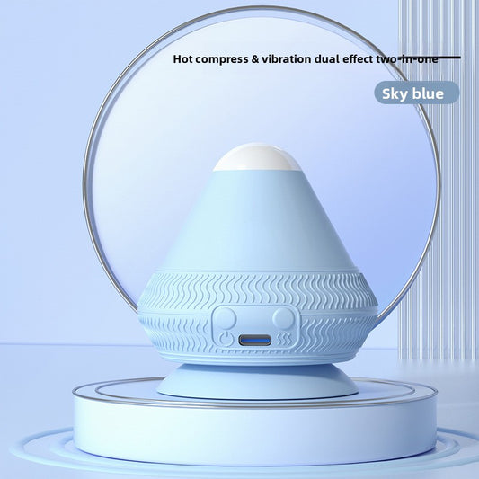 Blue Electric Suction Fascia Massage Ball with Heated Vibration Type-C Rechargeable Deep Muscle Relaxation V888-ELOSUNG43459