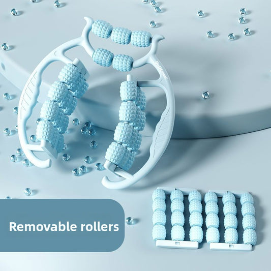 Blue 360-Degree Wrap Around Leg Roller Massager with 29 Acupressure Points for Muscle Recovery and Body V888-ELOSUNG43465