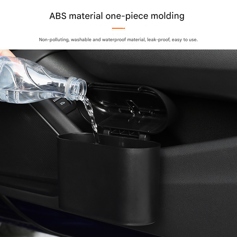 Blue Compact Car Trash Can 2 Pack Hanging Storage Bin with Push Lid for Vehicle Door and Seat Back Universal V888-ELOSUNG43518