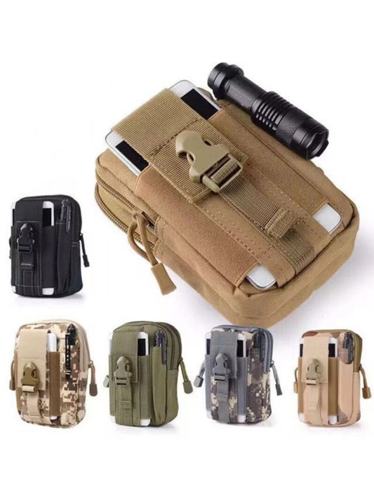Army green Tactical Molle Waist Bag Waterproof Phone Pouch for 6 inch Smartphones Compact Large Capacity Belt V888-ELOSUNG43550