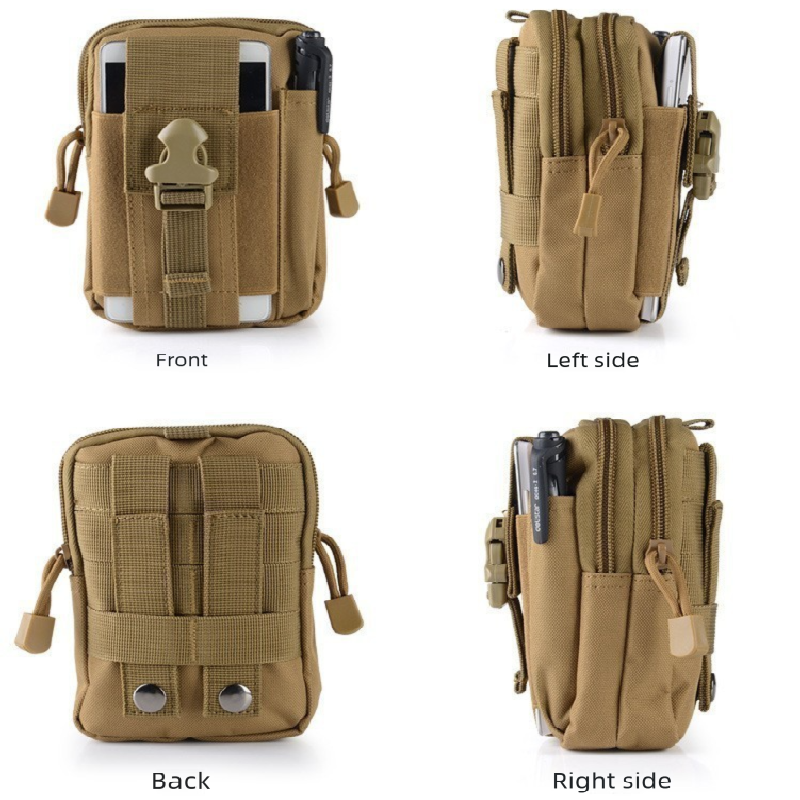 Black python pattern Tactical Molle Waist Bag Waterproof Phone Pouch for 6 inch Smartphones Compact Large V888-ELOSUNG43554