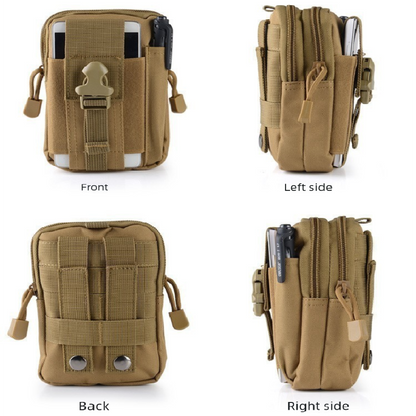 Black python pattern Tactical Molle Waist Bag Waterproof Phone Pouch for 6 inch Smartphones Compact Large V888-ELOSUNG43554