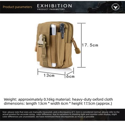 Black python pattern Tactical Molle Waist Bag Waterproof Phone Pouch for 6 inch Smartphones Compact Large V888-ELOSUNG43554