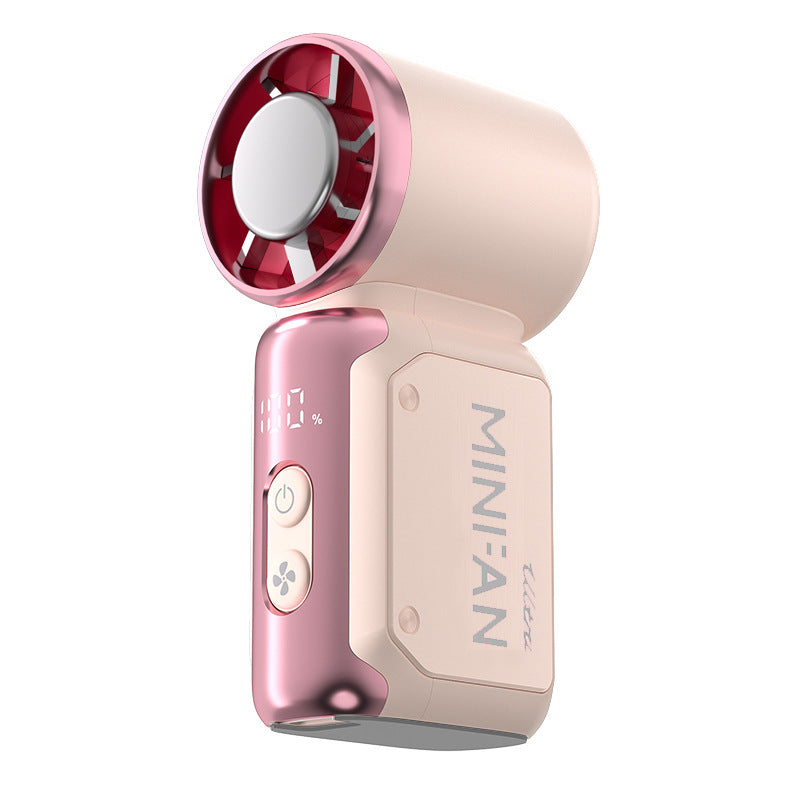 Pink Portable Mini Handheld Fan with 199-Speed Settings and Brushless Motor for Outdoor Use High Performance V888-ELOSUNG43574