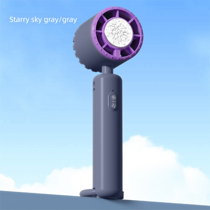 Grey Portable Ice Cooling Handheld Fan USB Rechargeable 2000mAh Silent Battery Fan for Office and Outdoor Use V888-ELOSUNG43579