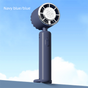 Blue Portable Ice Cooling Handheld Fan USB Rechargeable 2000mAh Silent Battery Fan for Office and Outdoor Use V888-ELOSUNG43580